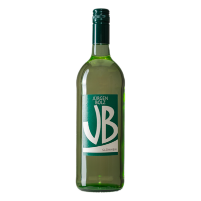 Flasche mit Glühwein weiss