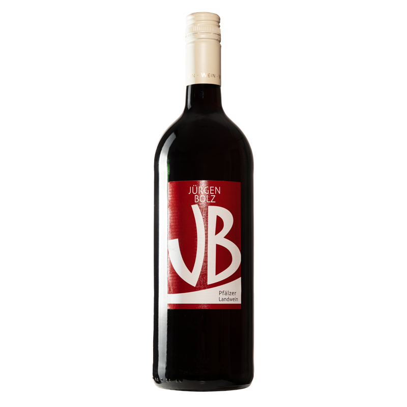 Weinflasche gefüllt mit rotem Landwein